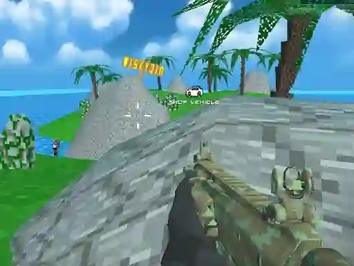 Xogo Blocky Combat SWAT Desert Storm Zombie en liña