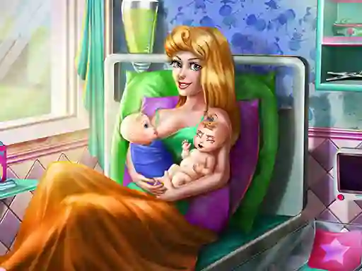 Xogo Sleepy Princess Twins Birth en liña