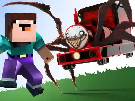Xogo Noob vs Spider Train en liña