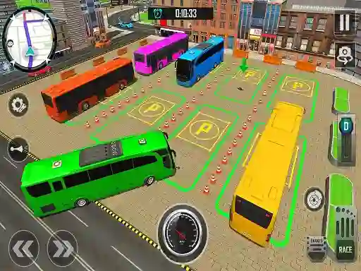 Xogo Bus City Parking Simulator en liña