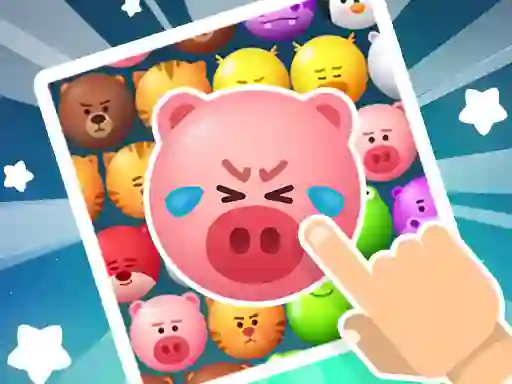 Xogo Crazy Zoo Swipe Match 3 Puzzle en liña