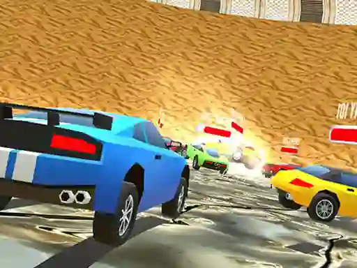 Xogo Low Poly Smash Cars en liña