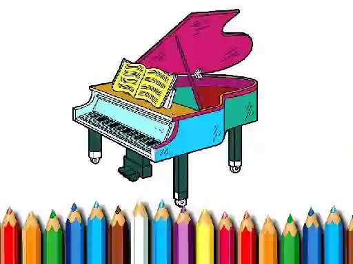 Xogo Back To School: Piano Coloring Book en liña