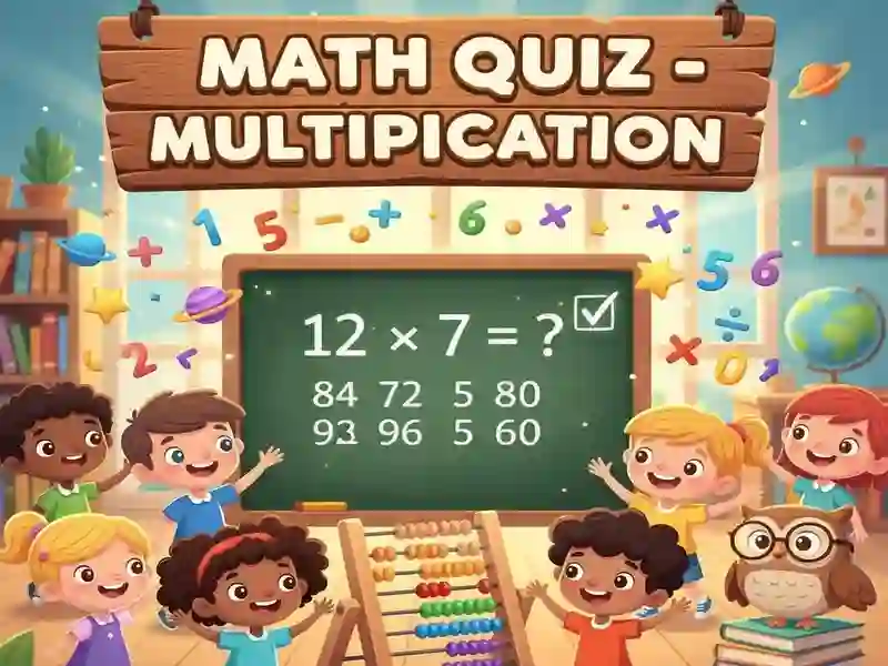 Xogo Math Quiz - Multiplication en liña