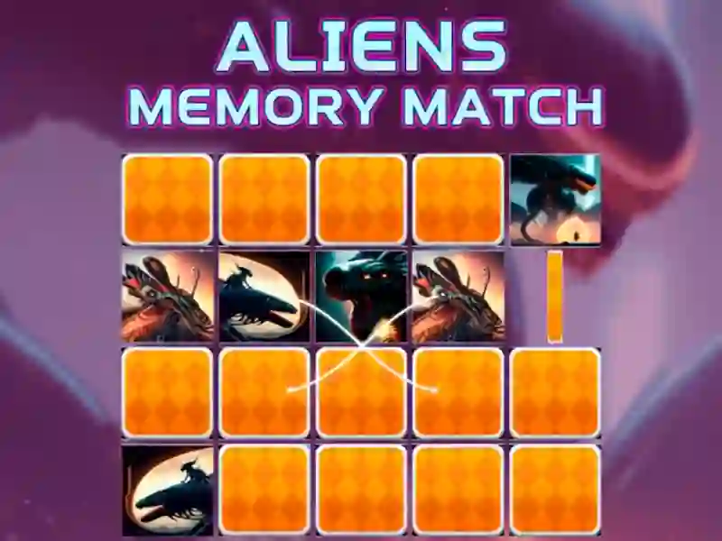 Xogo Aliens Memory Match en liña