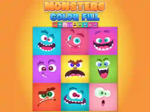 Xogo Monsters Color Fill en liña