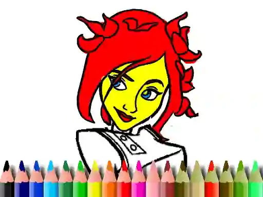 Xogo Back To School: Cute Girl Coloring en liña