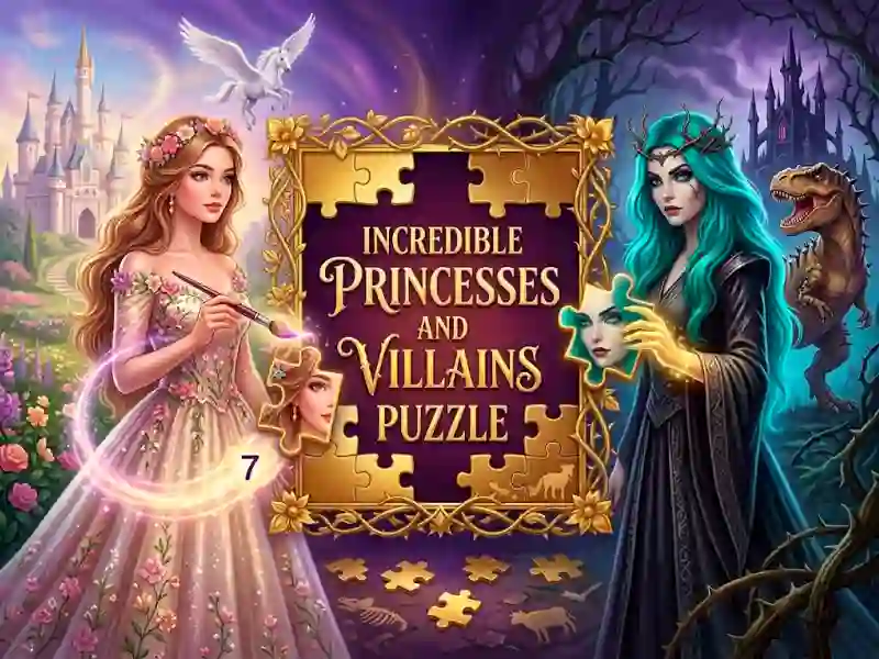 Xogo Incredible Princesses and Villains Puzzle en liña