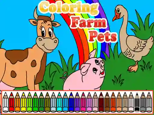 Xogo Coloring Farm Pets en liña