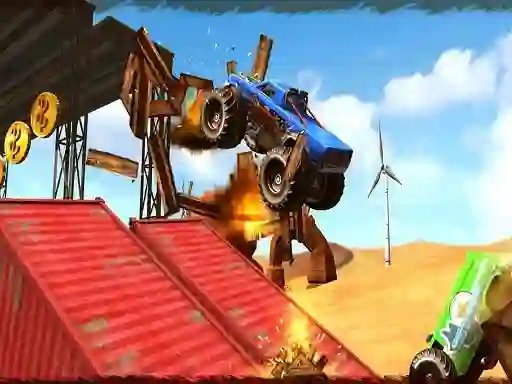 Xogo Monster Truck Impossible Track Plane Simulator en liña