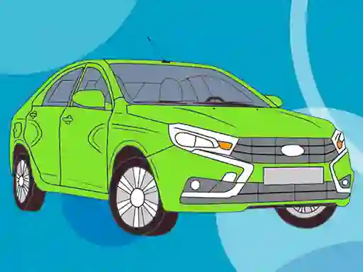 Xogo Russian Cars Coloring Book en liña