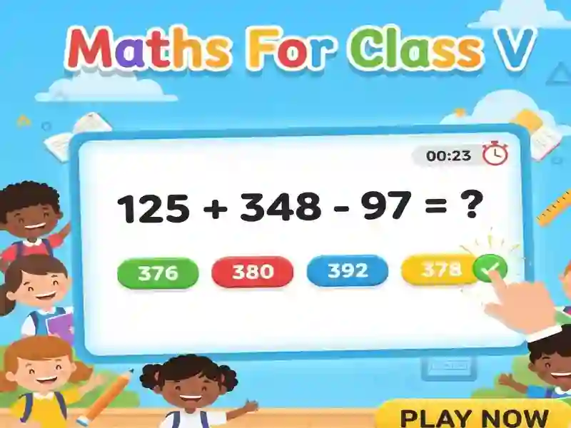 Xogo Maths For Class V en liña