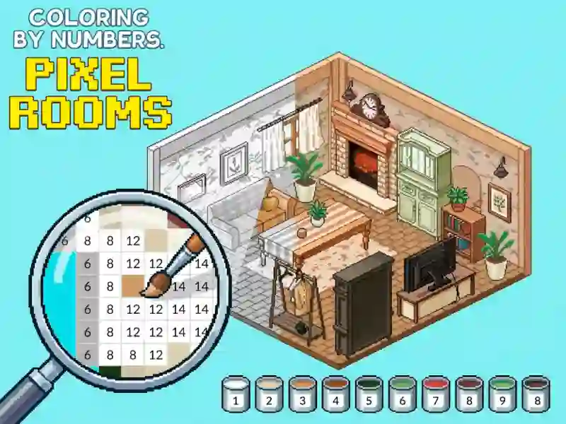 Xogo Coloring by Numbers Pixel Rooms en liña