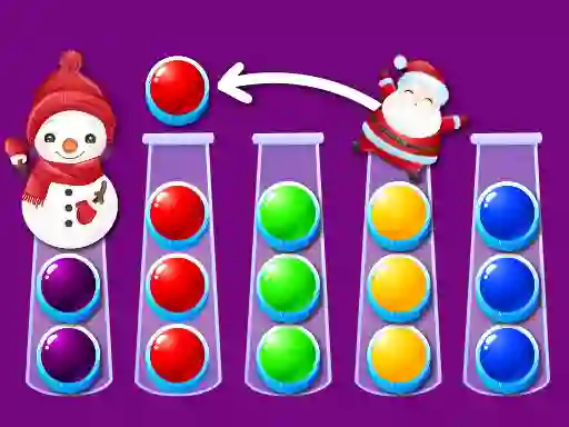 Xogo Ball Sort Xmas en liña