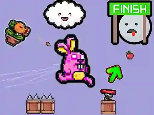Xogo Cute Rabbit's Challenging Adventure en liña