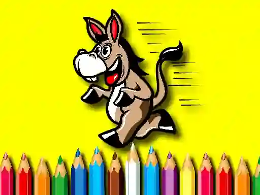 Xogo Back To School Coloring Book Donkey en liña