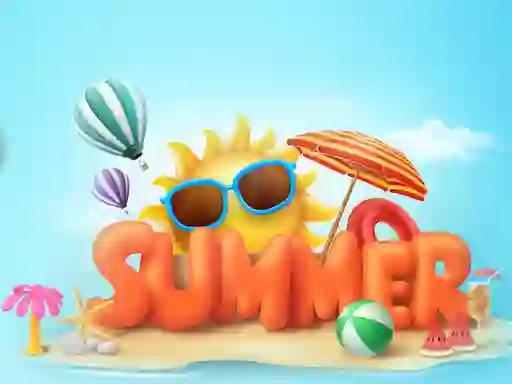 Xogo Happy summer jigsaw puzzle en liña