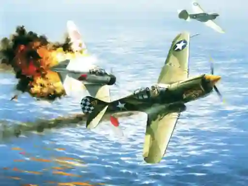 Xogo Aviation Art Air Combat Slide en liña