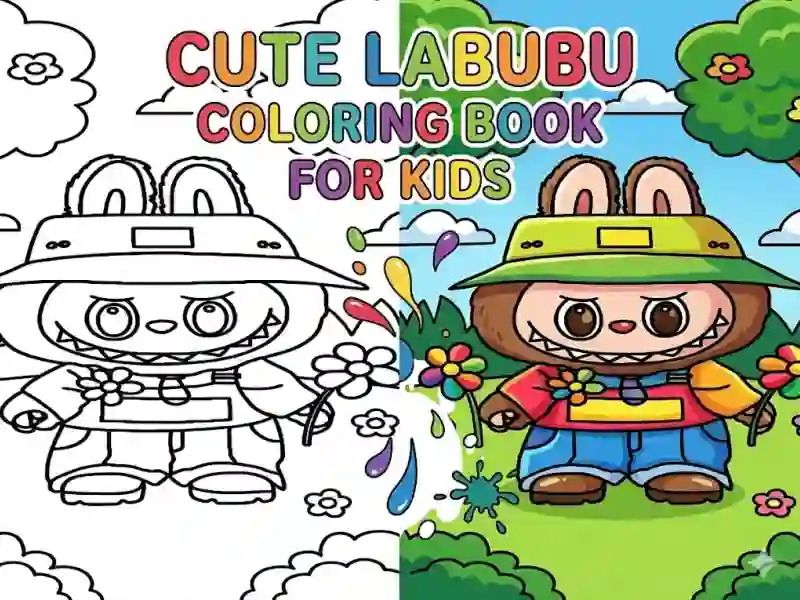 Xogo Cute Labubu Coloring Book for Kids en liña