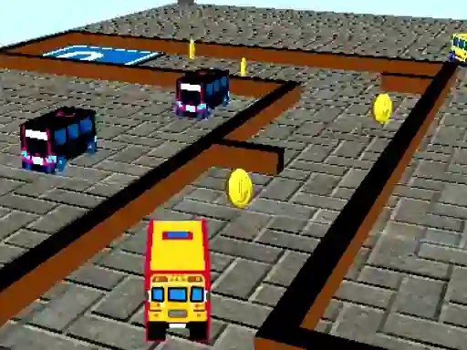 Xogo School Bus 3D Parking en liña