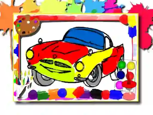 Xogo Racing Cars Coloring Book en liña