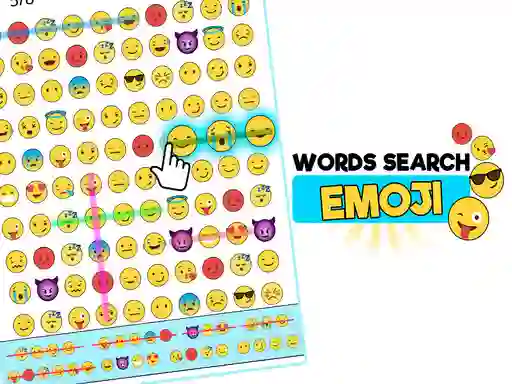 Xogo Word Search Emoji Edition en liña