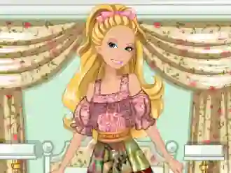 Xogo Barbie's Patchwork Peasant Dress en liña