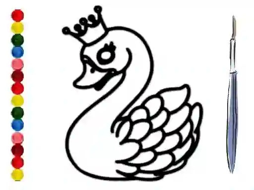 Xogo Back To School: Swan Coloring Book en liña
