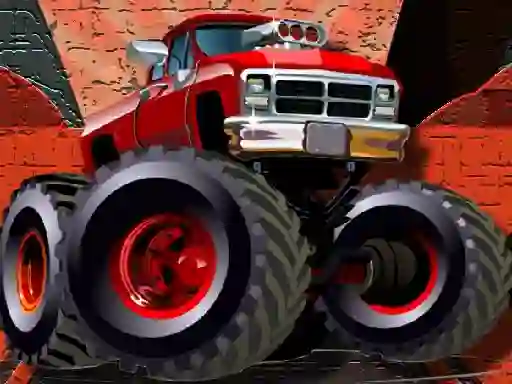 Xogo Crazy Monster Trucks Puzzle en liña