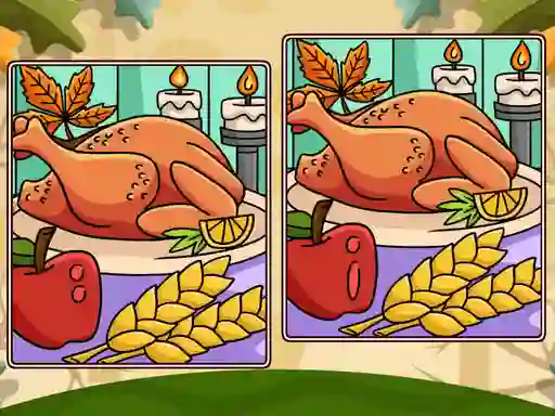 Xogo Thanksgiving Spot The Differences en liña