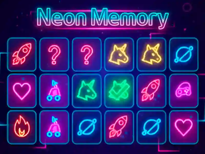 Xogo Neon Memory en liña
