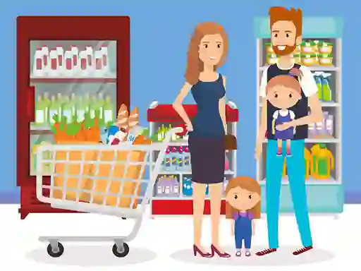 Xogo Happy Shopping Jigsaw en liña