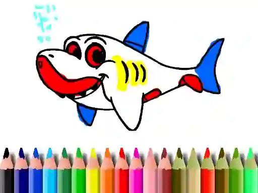 Xogo Back To School: Shark Coloring Book en liña