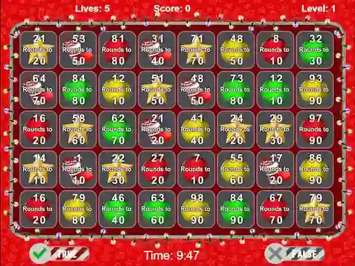 Xogo Christmas Number Crunch Rounding en liña
