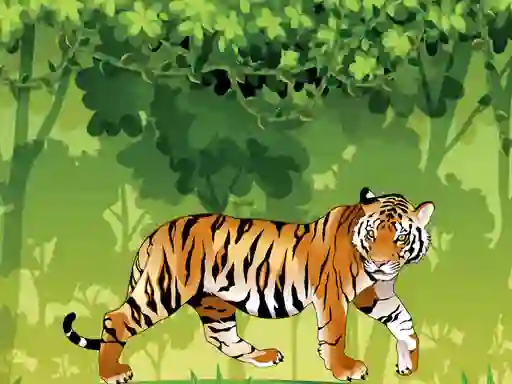Xogo Angry Tiger Coloring en liña