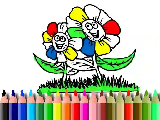 Xogo Back to School: Flowers Coloring en liña