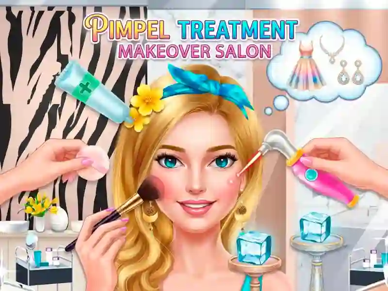 Xogo Pimple Treatment Makeover Salon en liña