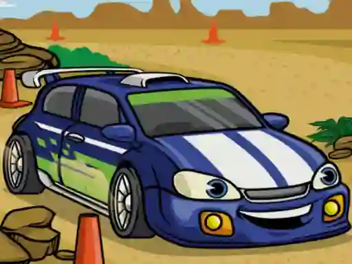 Xogo Racing Cartoons Jigsaw en liña