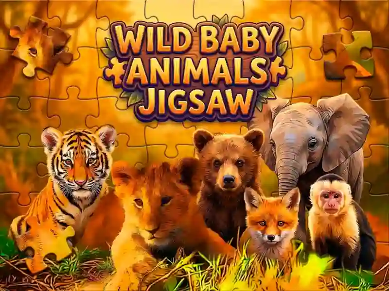 Xogo Wild Baby Animals Jigsaw en liña