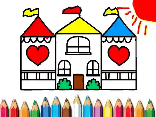 Xogo Back To School Coloring Book DOLL HOUS en liña