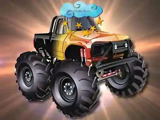 Xogo Cartoon Trucks Hidden Stars en liña
