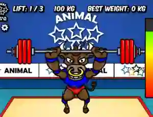 Xogo Animal Olympics Weight Lifting en liña