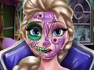 Xogo Elsa Scary Halloween Makeup en liña