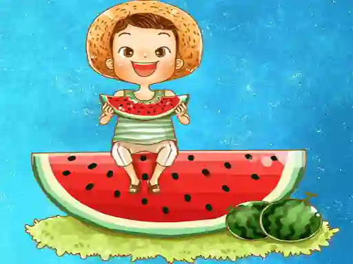 Xogo Watermelon and Drinks Puzzle en liña