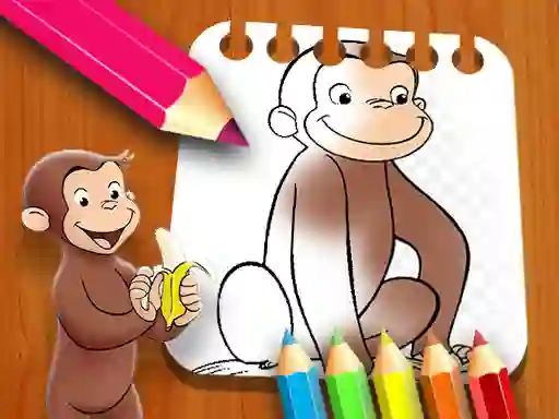 Xogo Curious George Coloring Book en liña