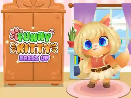 Xogo Funny Kitty Dress Up en liña