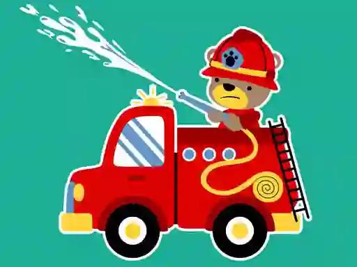 Xogo Animal Firetrucks Match 3 en liña