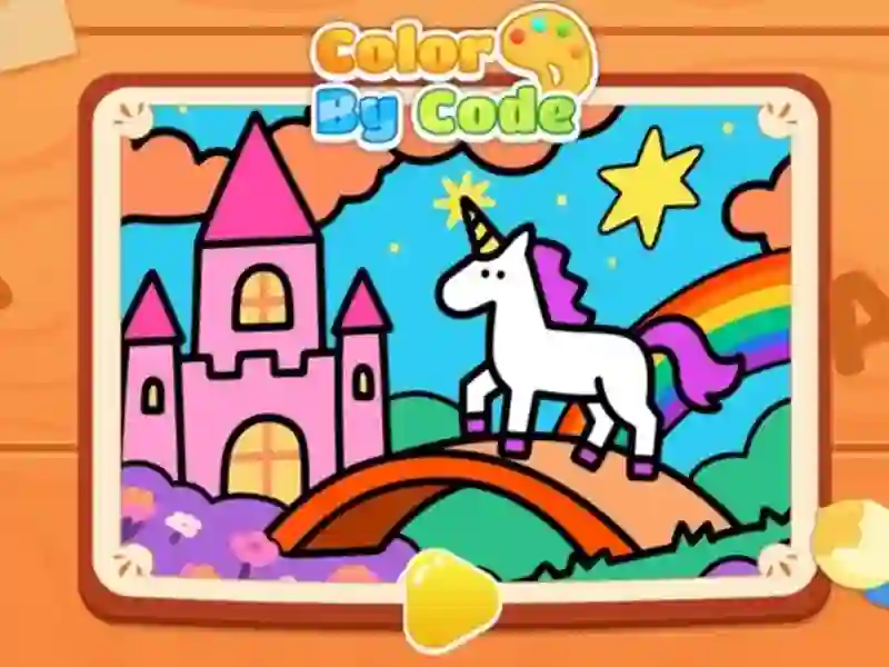 Xogo Color By Code: Rainbow Unicorn en liña