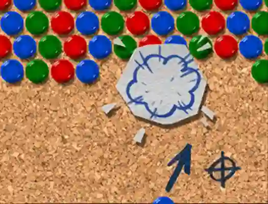Xogo Pinboard Bubble Shooter en liña