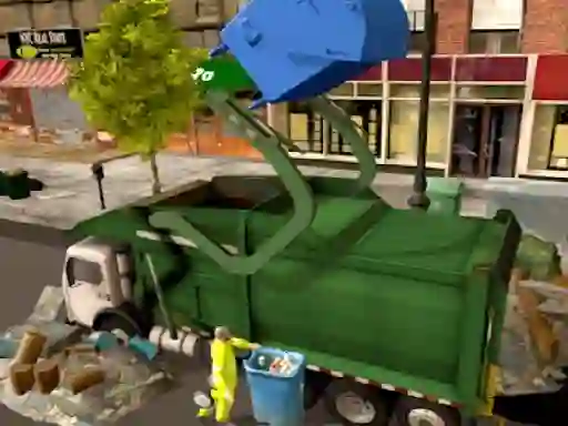 Xogo Town Clean Garbage Truck en liña